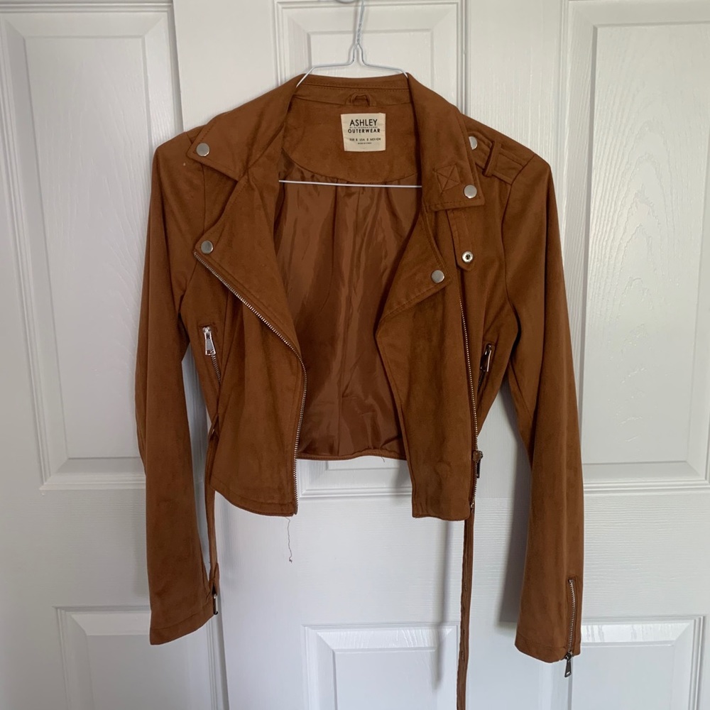 Suede Insulted Belted Biker Jacket